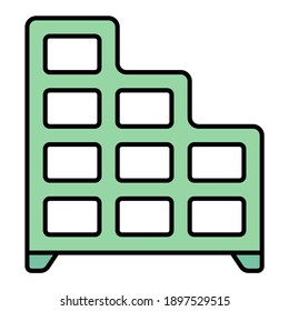 rack book bookself using soft color and filled line style