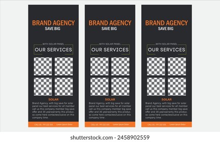 Plantilla de diseño de tarjeta para rack para su empresa o negocio