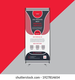 Rack card or dl flyer for medical or healthcare company. With information of doctor and other facilities.