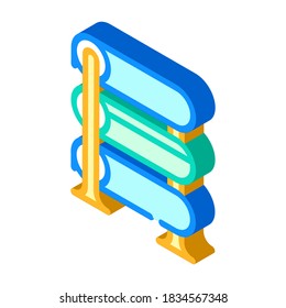 rack with fabrics isometric icon vector. rack with fabrics sign. isolated symbol illustration