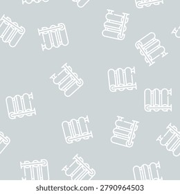 rack with fabrics line seamless pattern rack with fabrics thin line illustration