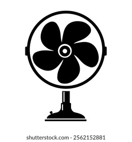 Rack Fan Icon Appliance Black Silhouette Illustration Icon