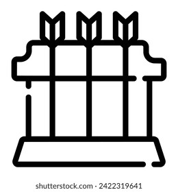 fondo del icono de la línea de rack
