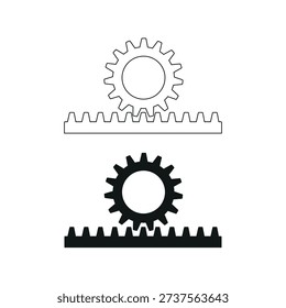Rack and Pinion Gear Icon