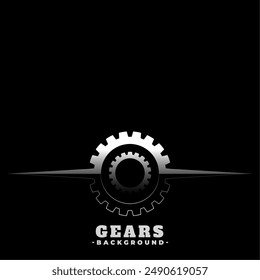 rack and pinion metallic gearwheel dark background vector