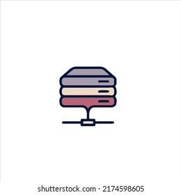 Rack Server icon design stock illustration on white background