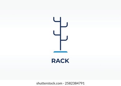 RACK vector, icon or logo sign isolated symbol illustration