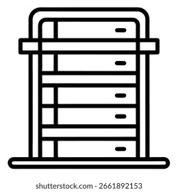 rack vector icon on white