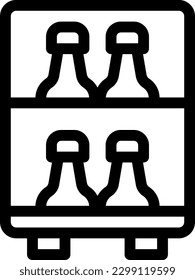 ilustración vectorial de rack en un fondo transparente. Símbolos de calidad superior. Iconos vectoriales de línea delgada para el diseño de conceptos y gráficos.