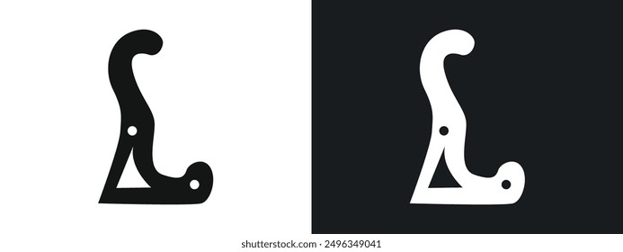 rack for violin icon linear graphics set vector in black