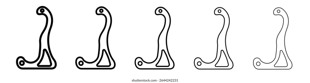 rack for violin icon thin outline logo mark set