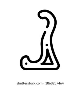 cremallera para el vector de icono de línea de violín. cremallera para señal de violín. símbolo de contorno aislado ilustración negra