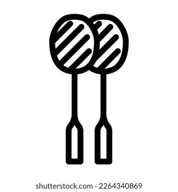 racket badminton line icon vector. racket badminton sign. isolated contour symbol black illustration