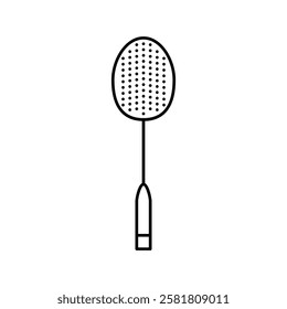 racket badminton line icon vector. racket badminton sign. isolated contour symbol black illustration