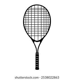 Ilustração de ícone de vetor de raquete, badminton e tênis.