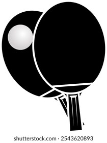 Racket and ball icon ping pong. Vector illustration