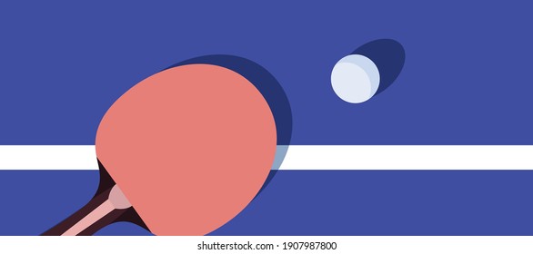 raqueta y pelota para jugar al ping pong