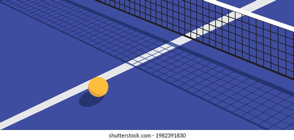 racket and ball for playing ping pong