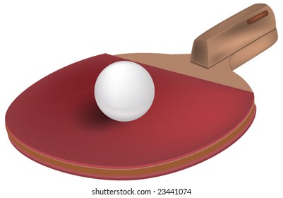 racket and ball for table tennis