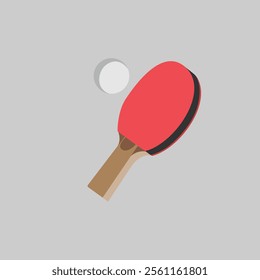 Racket with Ball for Table Tennis Ping Pong Vector