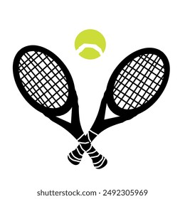 Racket and ball with white background 