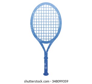 racket christmas icon with snow