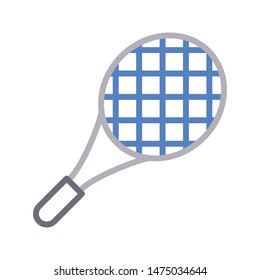 racket colour line vector icon