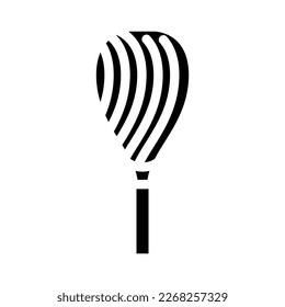racket game badminton glyph icon vector. racket game badminton sign. isolated symbol illustration