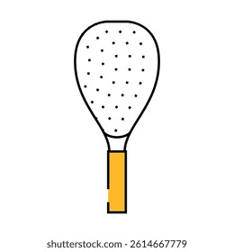 racket game badminton line icon vector. racket game badminton sign. isolated symbol illustration