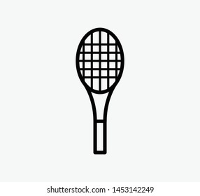 Racket icon flat style, sport illustration