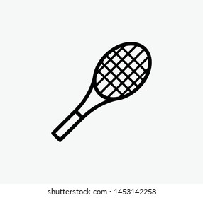 Racket icon flat style, sport illustration