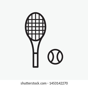 Racket icon flat style, sport illustration