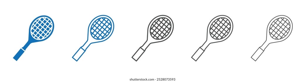 Racket icon Isolated flat vector in outline