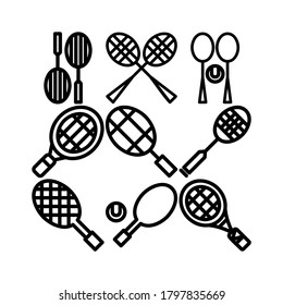 racket icon or logo isolated sign symbol vector illustration - Collection of high quality black style vector icons
