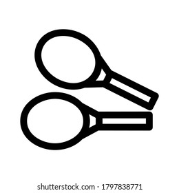 racket icon or logo isolated sign symbol vector illustration - high quality black style vector icons
