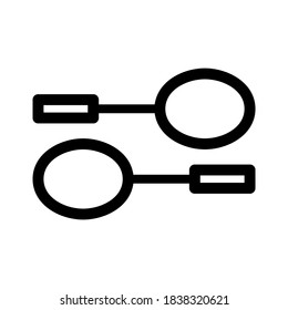 racket icon or logo isolated sign symbol vector illustration - high quality black style vector icons
