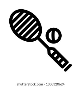 racket icon or logo isolated sign symbol vector illustration - high quality black style vector icons
