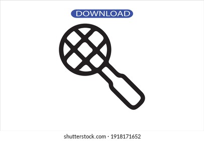 icono de raqueta o logotipo símbolo de signo aislado ilustración vectorial - iconos vectoriales de estilo negro de alta calidad.