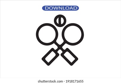 racket icon or logo isolated sign symbol vector illustration - high quality black style vector icons.