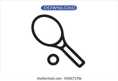 racket icon or logo isolated sign symbol vector illustration - high quality black style vector icons.