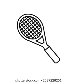 Racket icon outline collection or set in black and white