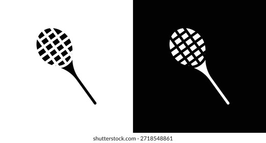 Raqueta icono silueta Ilustración vectorial aislado estilo plano