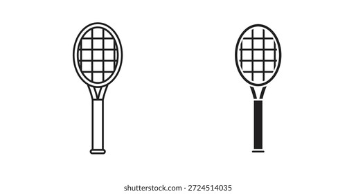 Icono de raqueta en elemento de logotipo abstracto de Diseño gráfico moderno de tendencia plana simple