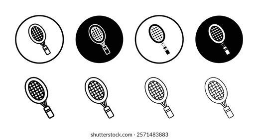 racket icon Simple outline illustration set