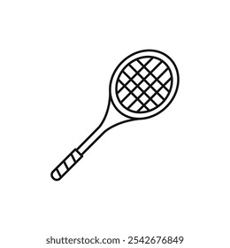 Racket icon Thin line art isolated