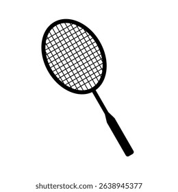 Racket icon. Racket vector icon in line design for web design, logo and mobile app. Symbol of Racket on white background. Vector illustration.