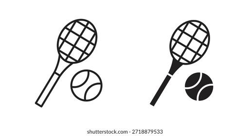 Conjunto de iconos de raqueta aislados sobre fondo blanco Ilustración vectorial plana.