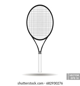 Racket isolated on white background. Tennis. Realistic. For your design.