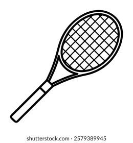 racket of a line art vector