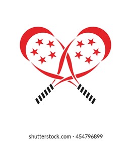 racket logo vector.